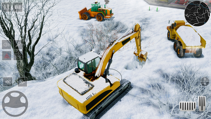 重型挖掘机雪