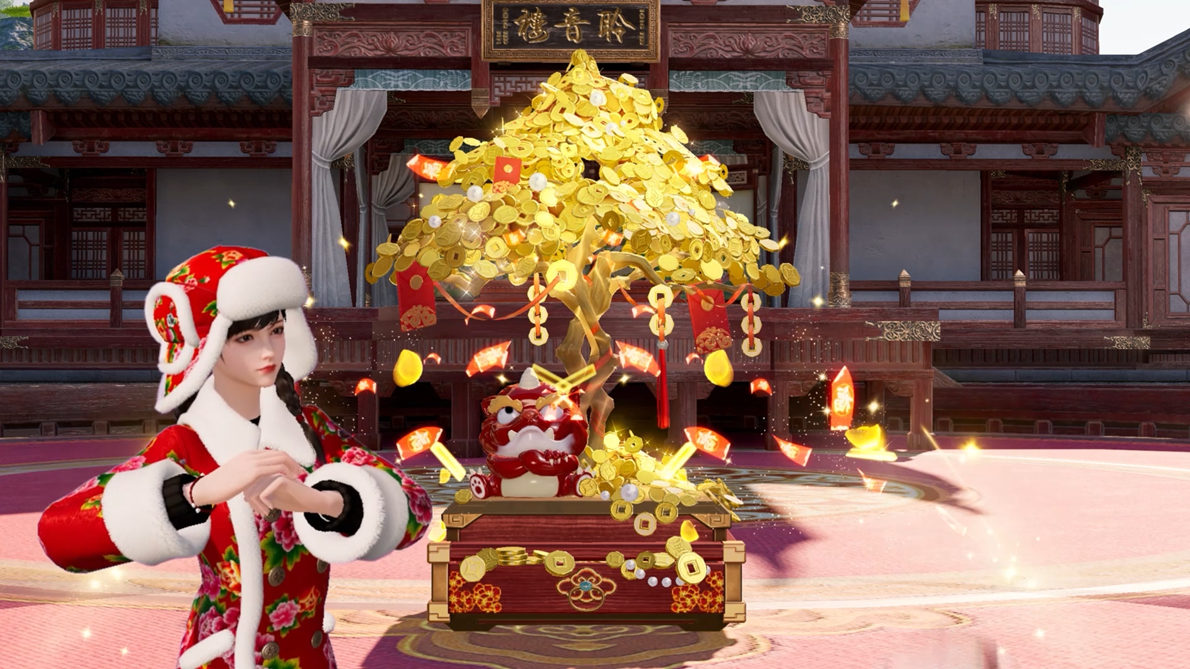 天刀手游全新簪花主题外观【心王·今生簪花】上线!今生簪花,包有钱花~