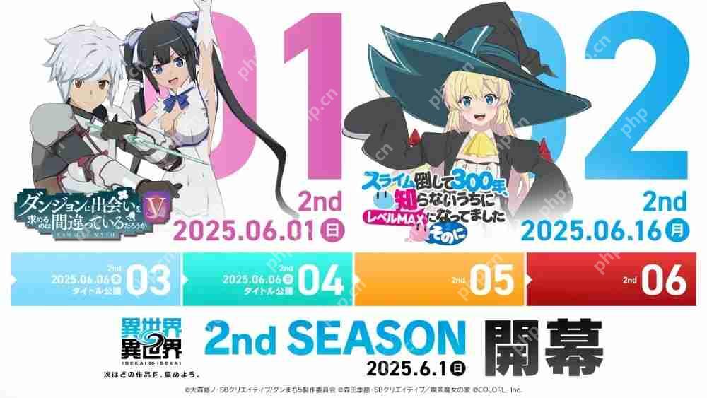 《异世界∞异世界》公开「2nd SEASON」作品情报 《地下城邂逅 第五季》《持续狩猎史莱姆三百年 第二季》