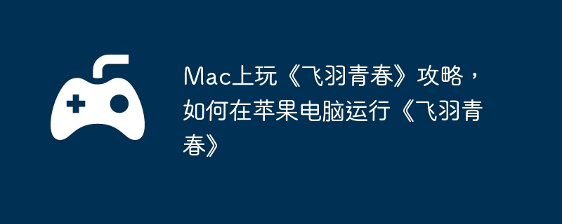 Mac上玩《飞羽青春》攻略,如何在苹果电脑运行《飞羽青春》