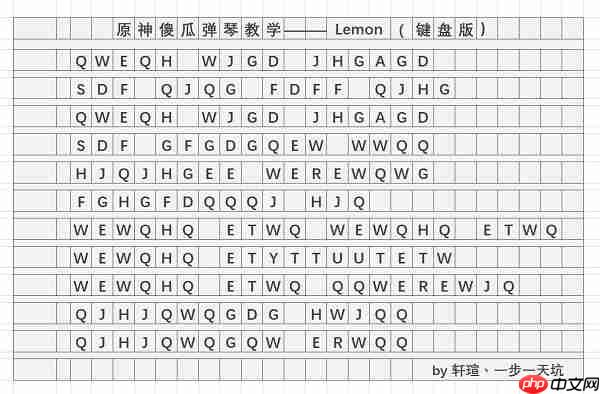 原神lemon琴谱是什么-lemon琴谱一览