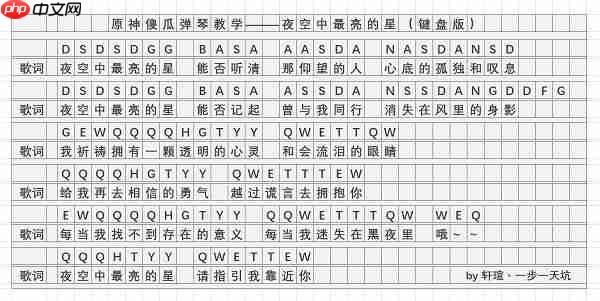 原神夜空中最亮的星琴谱是什么-夜空中最亮的星琴谱一览