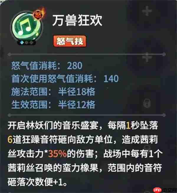 龙石战争茜莉丝技能属性及搭配推荐